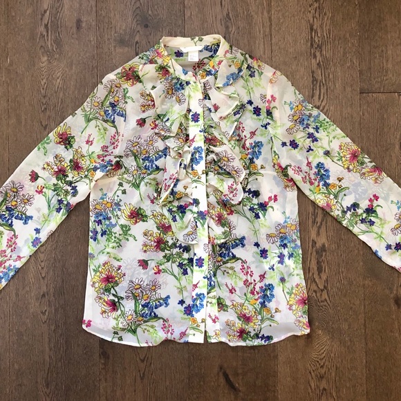 H&M Long Sleeve Floral Blouse - Picture 3 of 3